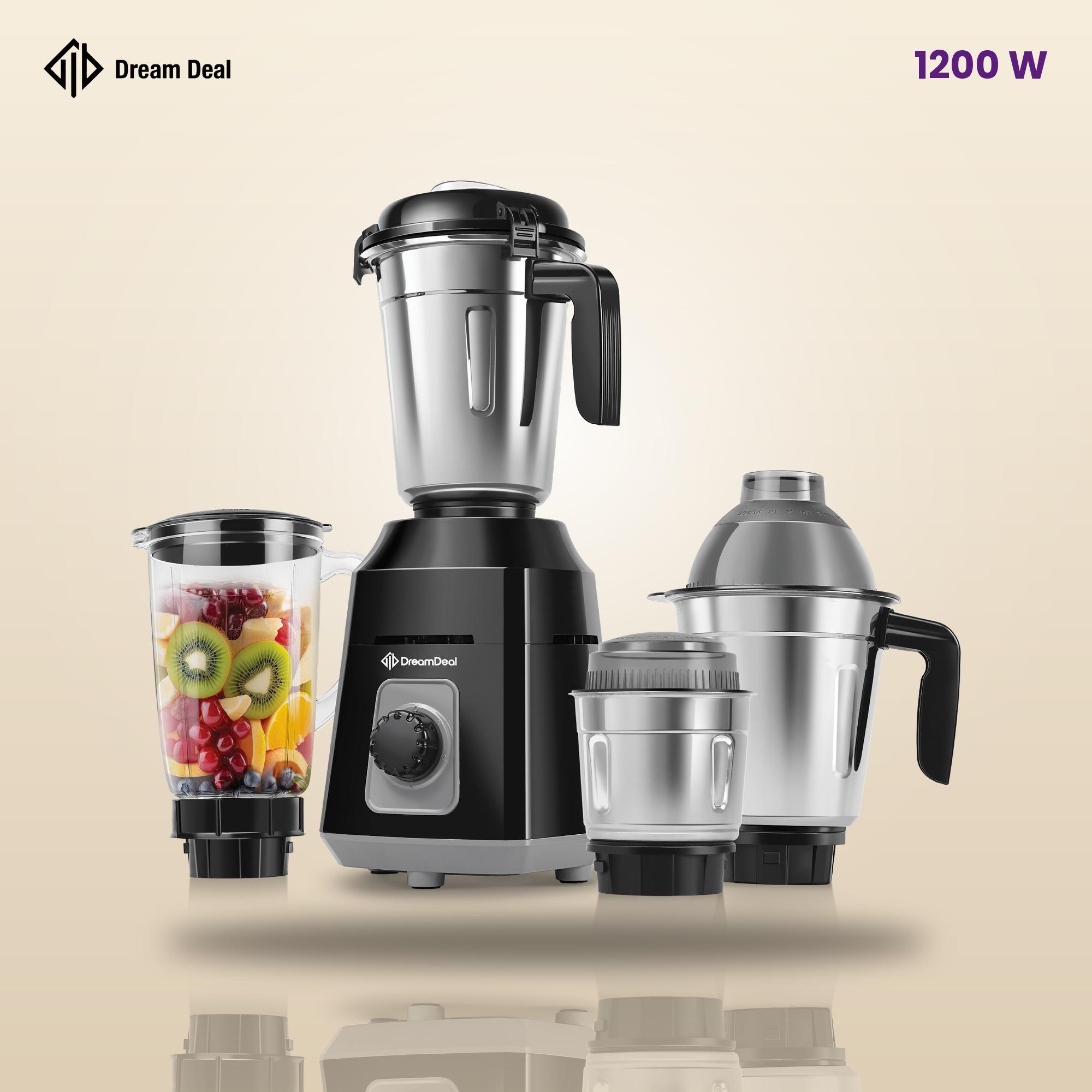 4Jar Mixer Grinder 1200W Black